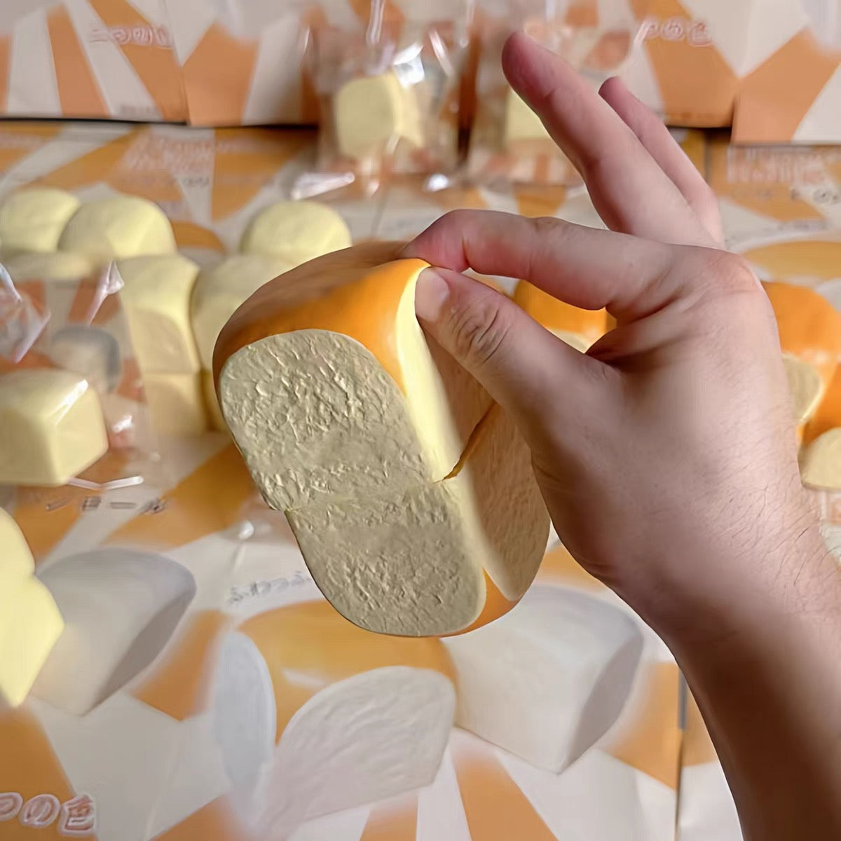 🍞✨ Hachimi Sandwich Bread Set ขนมปังแซนด์วิชคู่ 2 ชิ้น Squishy ของแท้ เนื้อนุ่ม Slow Rising ของสะสมพรีเมียม