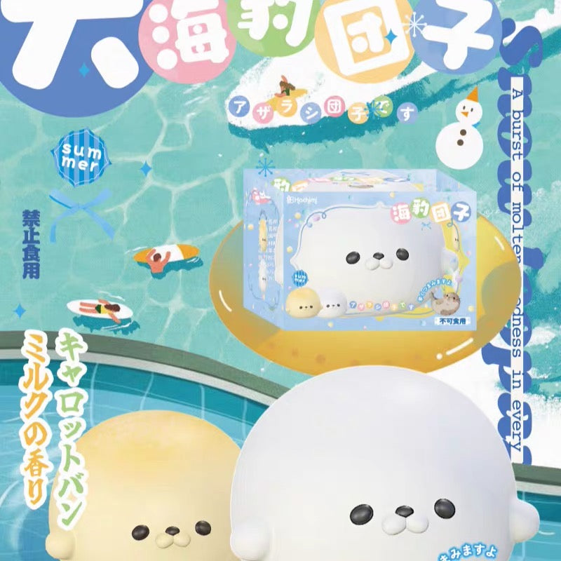 🦭🤍 Hachimi Little Seal แมวน้ำน้อย Squishy ของแท้ เนื้อนุ่ม Slow Rising พร้อมกล่อง ของสะสมพรีเมียม