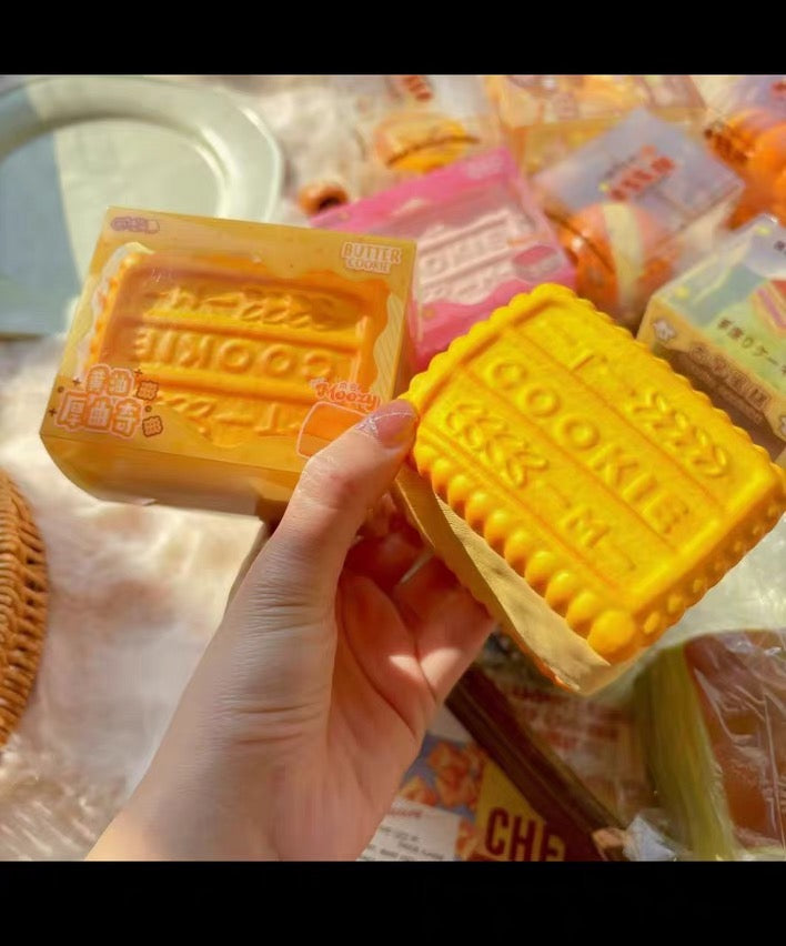 🍪🧈 Moozy Butter Cookie คุกกี้เนยสอดไส้ Squishy ของแท้ เนื้อนุ่ม Slow Rising ของสะสมพรีเมียม