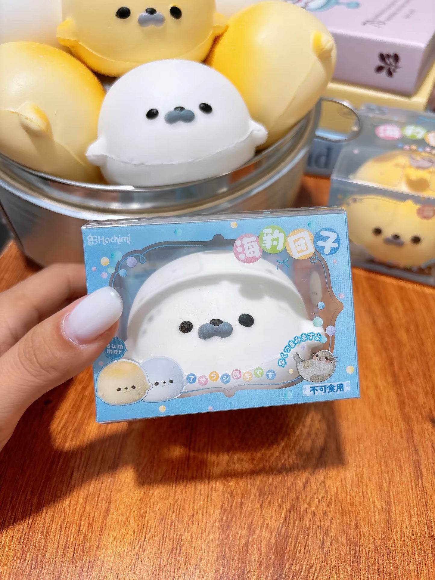 🦭🤍 Hachimi Little Seal แมวน้ำน้อย Squishy ของแท้ เนื้อนุ่ม Slow Rising พร้อมกล่อง ของสะสมพรีเมียม