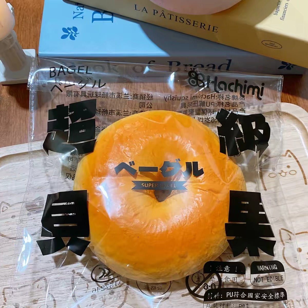 🥯☁️ Hachimi Giant Bagel เบเกิลยักษ์ Squishy ของแท้ เนื้อนุ่ม Slow Rising ไซซ์ใหญ่เต็มฝ่ามือ