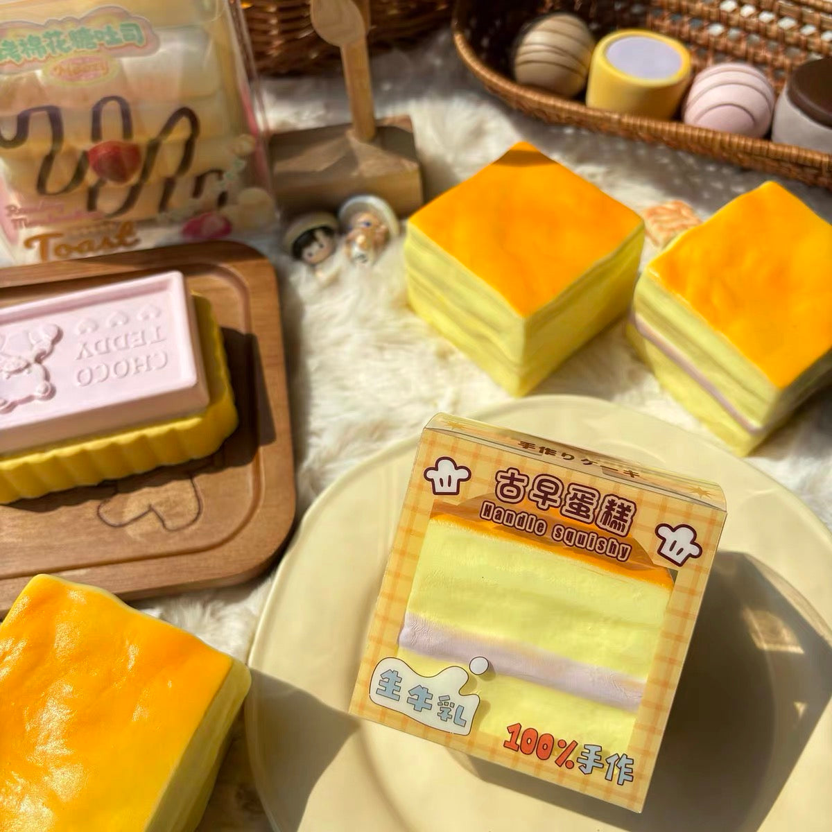 🍠🍰 Moozy Purple Sweet Potato Cake Squishy เค้กโบราณมันม่วง ของแท้ 100% เนื้อนุ่ม Slow Rising ของเล่นบีบคลายเครียด ของสะสมพรีเมียม