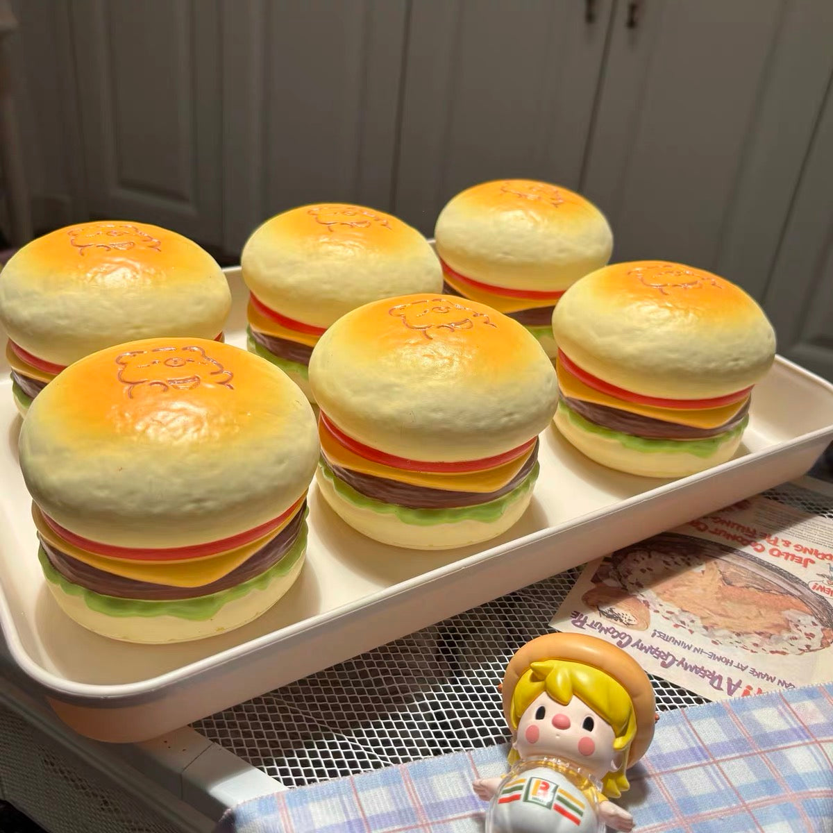 🍔🦫 Moozy Capybara Hamburger แฮมเบอร์เกอร์คาปิบาร่า Squishy ของแท้ เนื้อนุ่ม Slow Rising พร้อมแพ็กเกจ