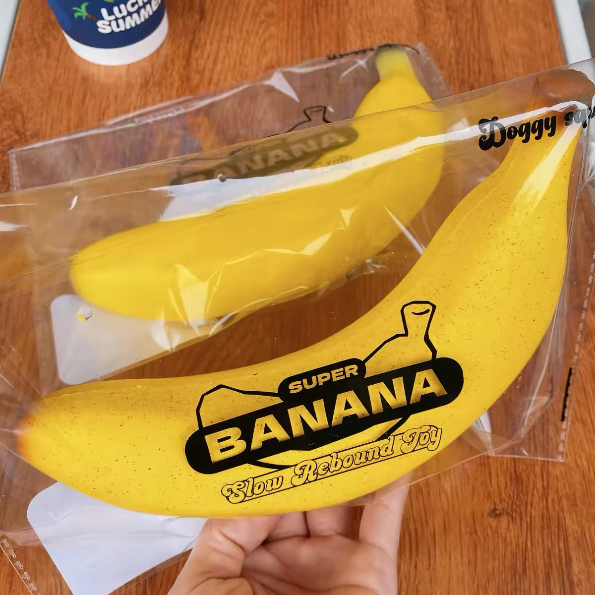🍌🐶 Hachimi Banana Doggy รุ่นใหญ่พิเศษ สกุชชี่กล้วย Doggy ของแท้ เนื้อนุ่ม Slow Rising ไซซ์ใหญ่เต็มมือ