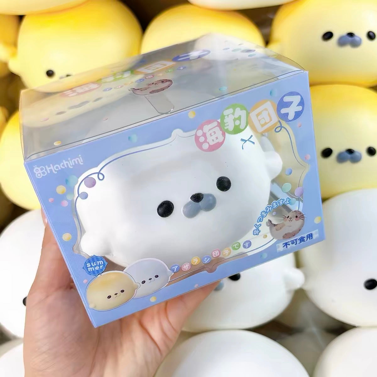 🦭🤍 Hachimi Little Seal แมวน้ำน้อย Squishy ของแท้ เนื้อนุ่ม Slow Rising พร้อมกล่อง ของสะสมพรีเมียม