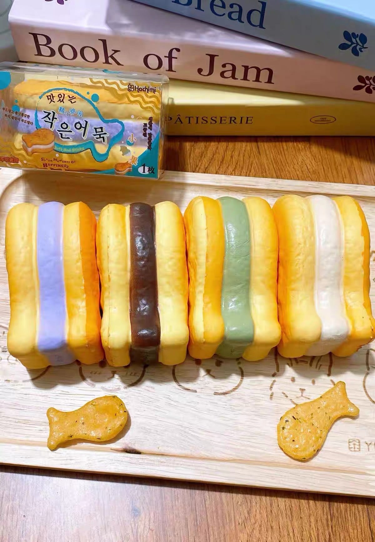 Hachimi Little Fish Bread Squishy Set 4 ชิ้น ขนมปังปลาญี่ปุ่น Slow Rising Squishy บีบคลายเครียด นุ่มพิเศษ รุ่นพรีเมียม🐟🐠