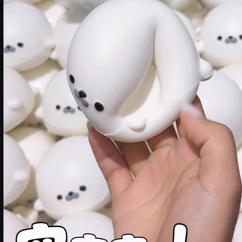 🦭🤍 Hachimi Little Seal แมวน้ำน้อย Squishy ของแท้ เนื้อนุ่ม Slow Rising พร้อมกล่อง ของสะสมพรีเมียม