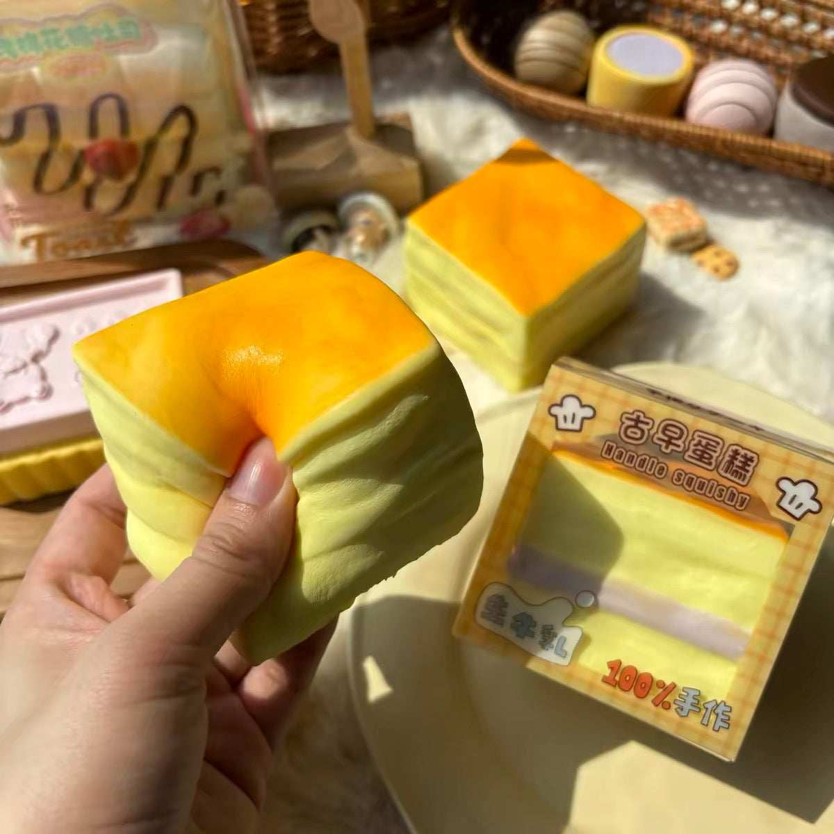 🍠🍰 Moozy Purple Sweet Potato Cake Squishy เค้กโบราณมันม่วง ของแท้ 100% เนื้อนุ่ม Slow Rising ของเล่นบีบคลายเครียด ของสะสมพรีเมียม