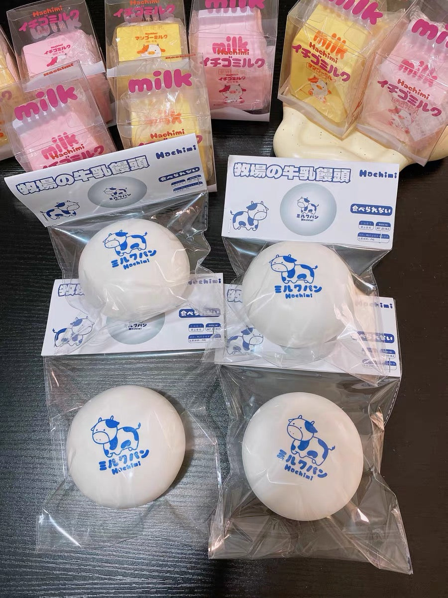 🥛🐄 Hachimi Cow Milk นมวัว Squishy ของแท้ เนื้อนุ่ม Slow Rising มีกลิ่นหอม ของสะสมพรีเมียม
